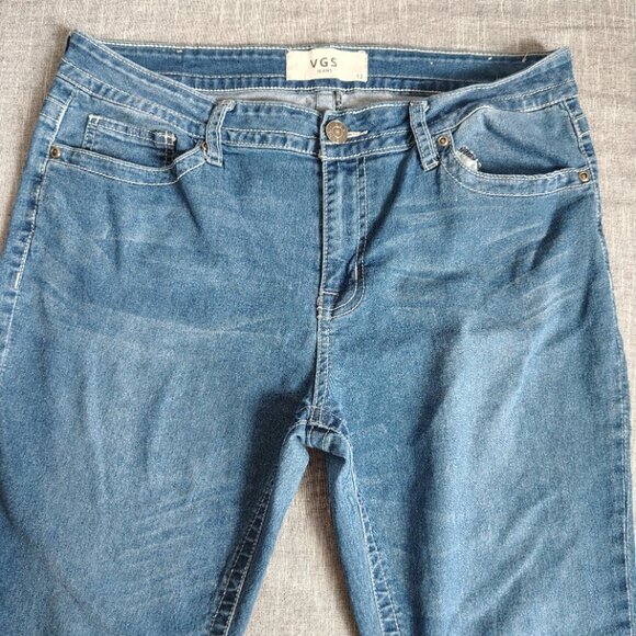 Vigoss VGS Jeans Womens Size 12 (33x29) Loose Straight Embellished Flap Western - Picture 3 of 13